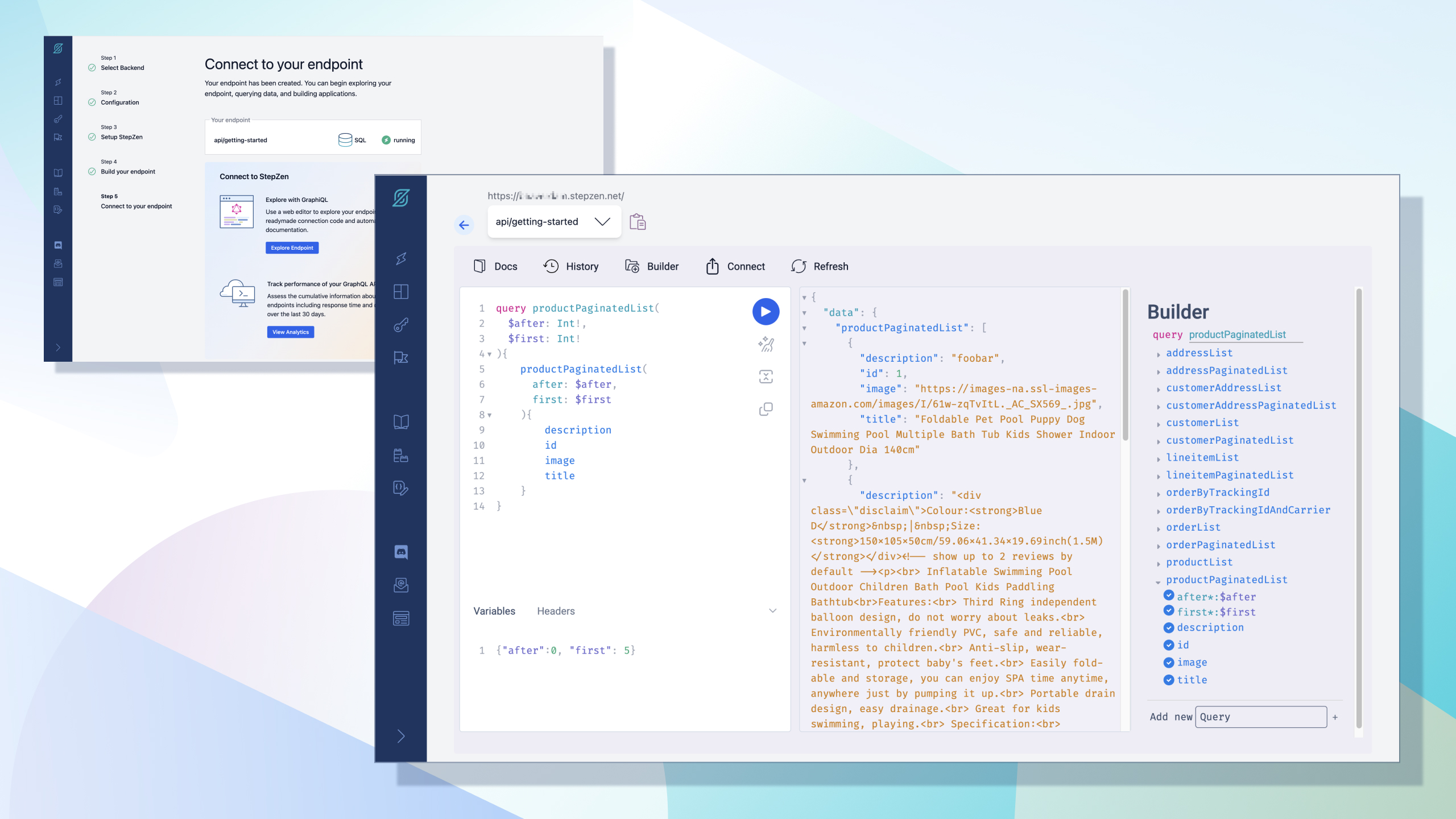 Explore your GraphQL API in the StepZen dashboard
