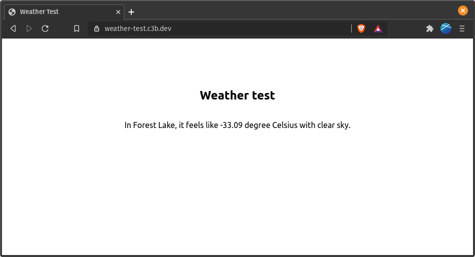 Screenshot of deployed web app