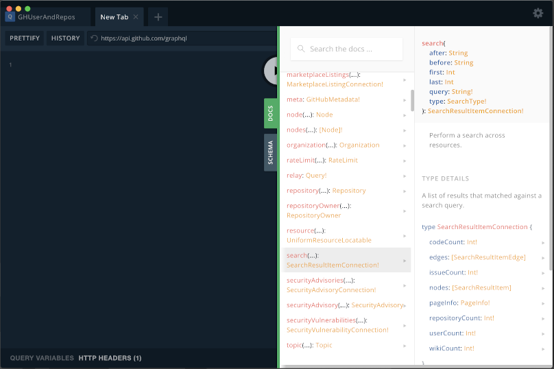 Playground Schema docs