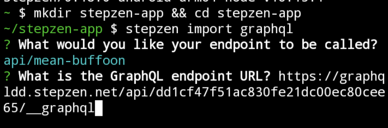 stepzen import graphql