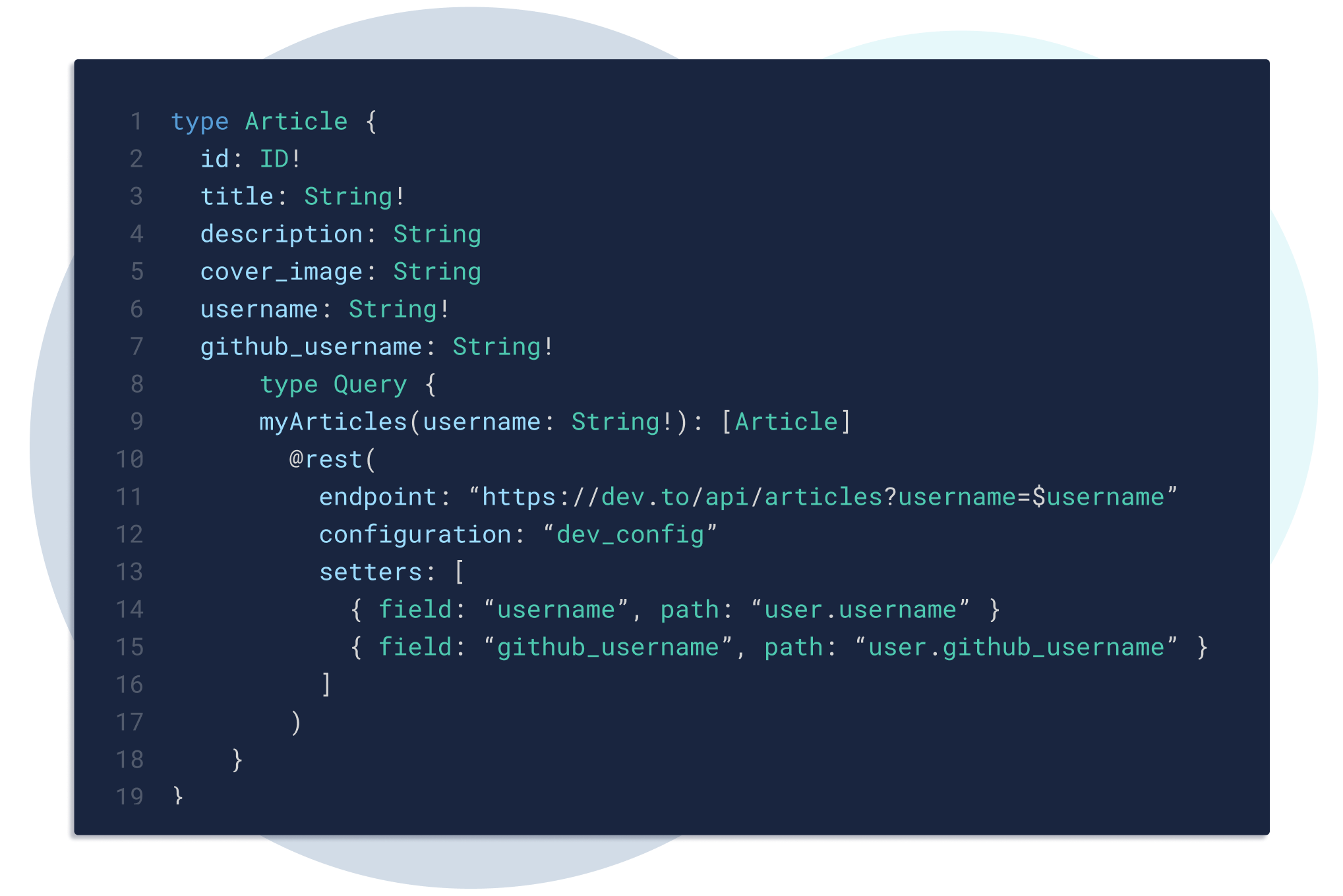 Build a GraphQL API that connects any API or database backend.